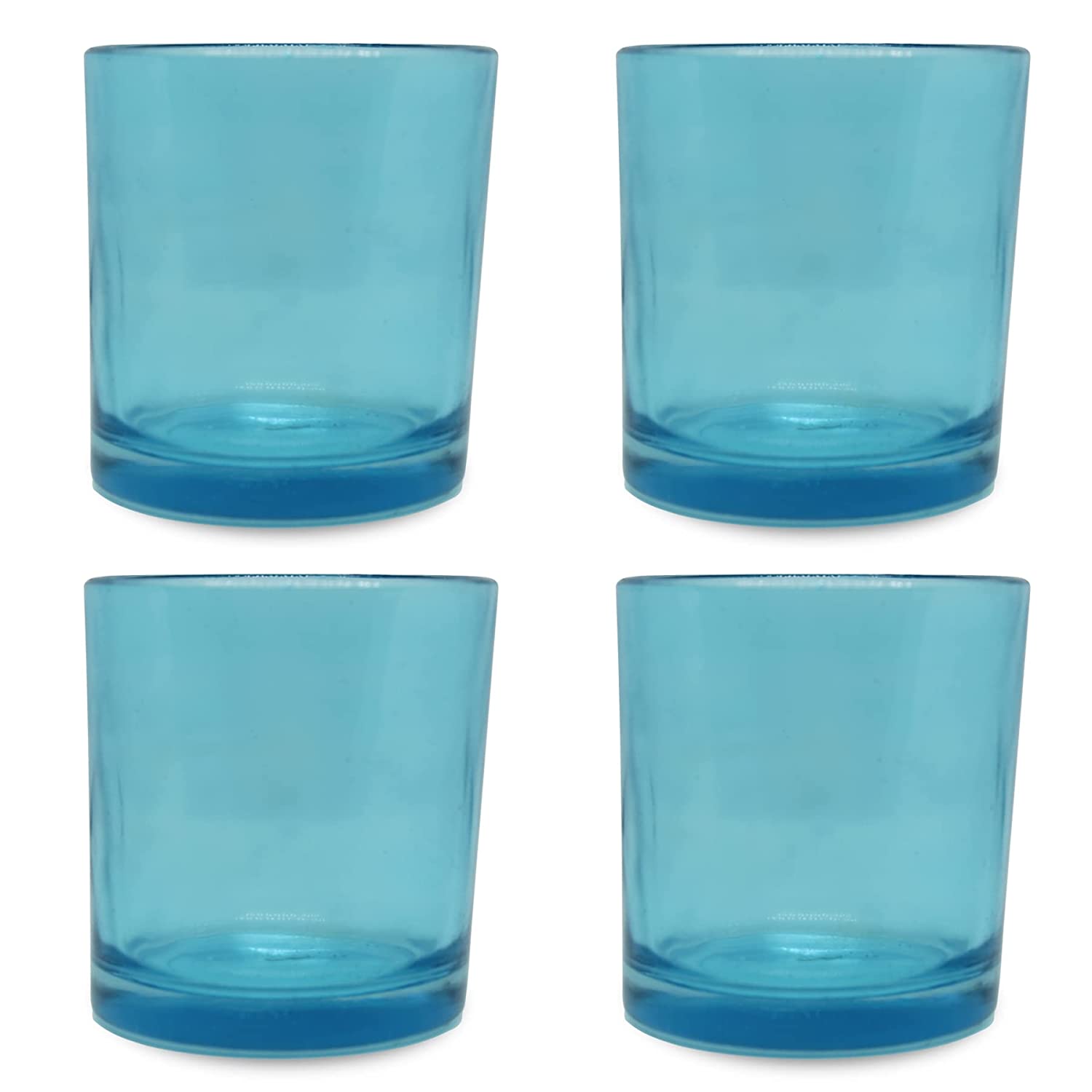 Shoprythm Packaging,Cosmetic Jar Pack of 4 Blue glass candle jar